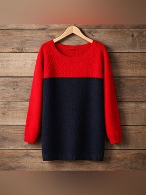 UNITED STATES SWEATERS 3X TWO TONE ACRYLIC SWEATER